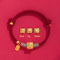 Nimara Ritual Handmade Three Harmony Chinese Zodiac Protection Red String Bracelet