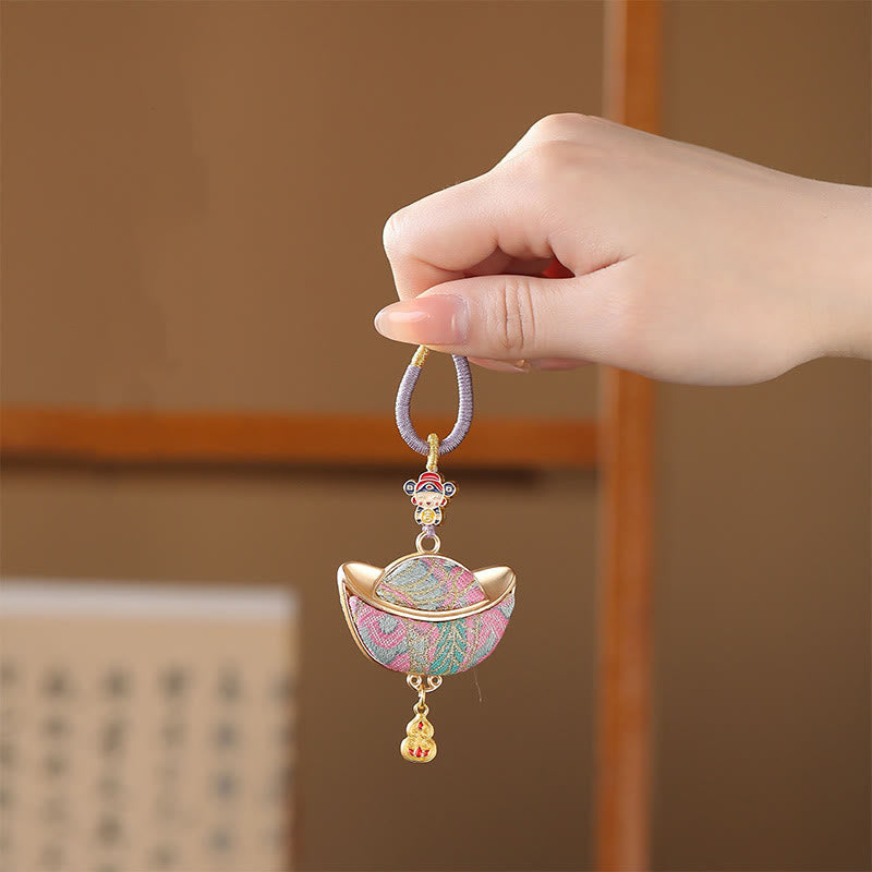 Nimara Ritual Song Brocade Yuanbao Luck Keychain