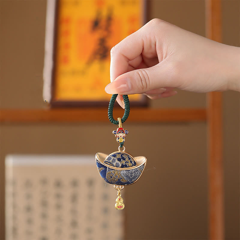 Nimara Ritual Song Brocade Yuanbao Luck Keychain