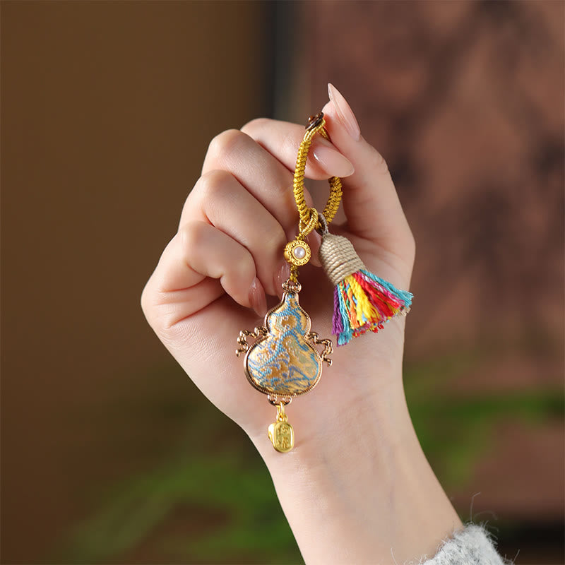 Nimara Ritual Song Brocade Gourd Fortune Keychain