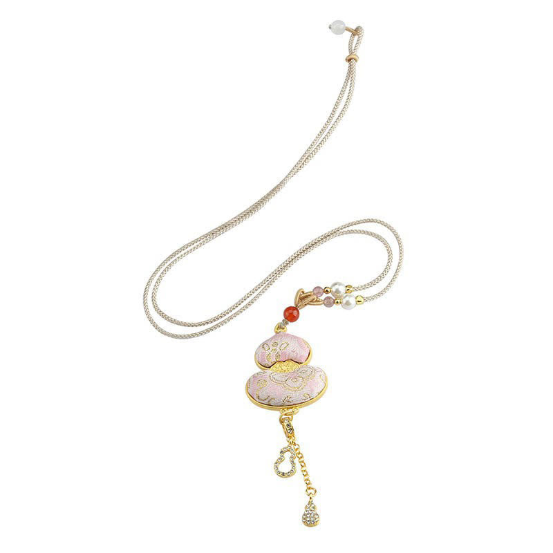 Nimara Ritual Song Brocade Gourd Elegant Necklace