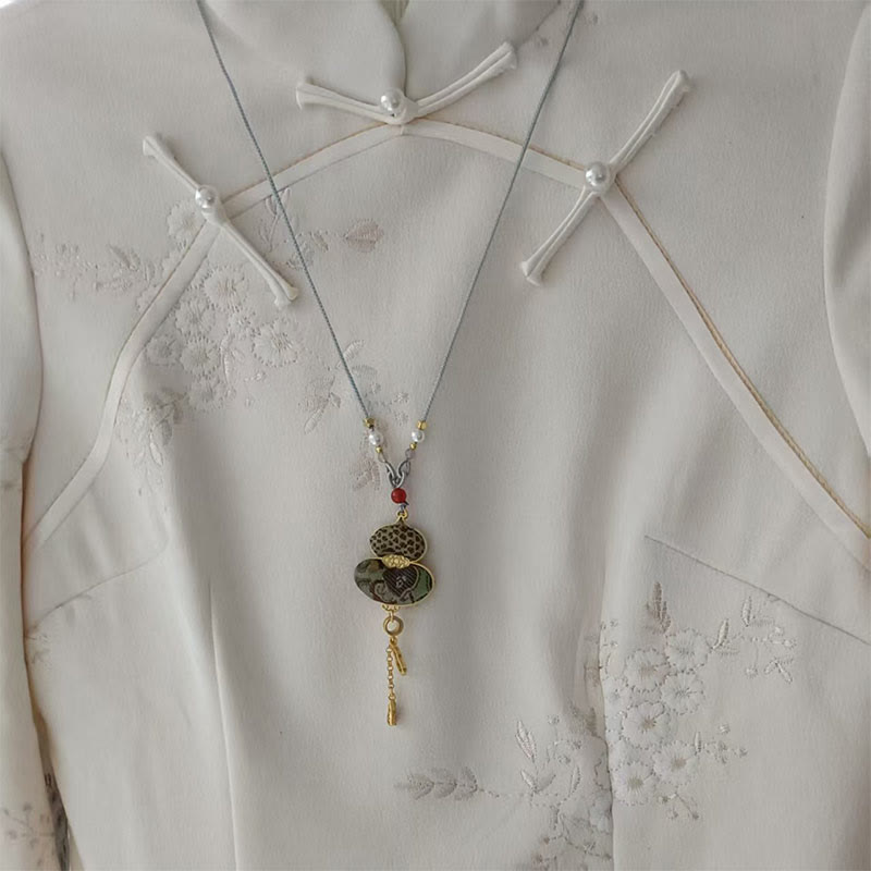 Nimara Ritual Song Brocade Gourd Elegant Necklace
