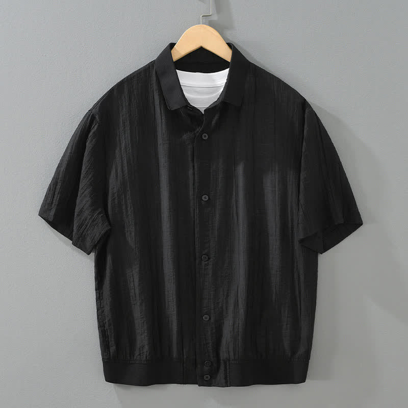 Nimara Ritual Summer Casual Minimalist Button-Up Solid Men's Shirts