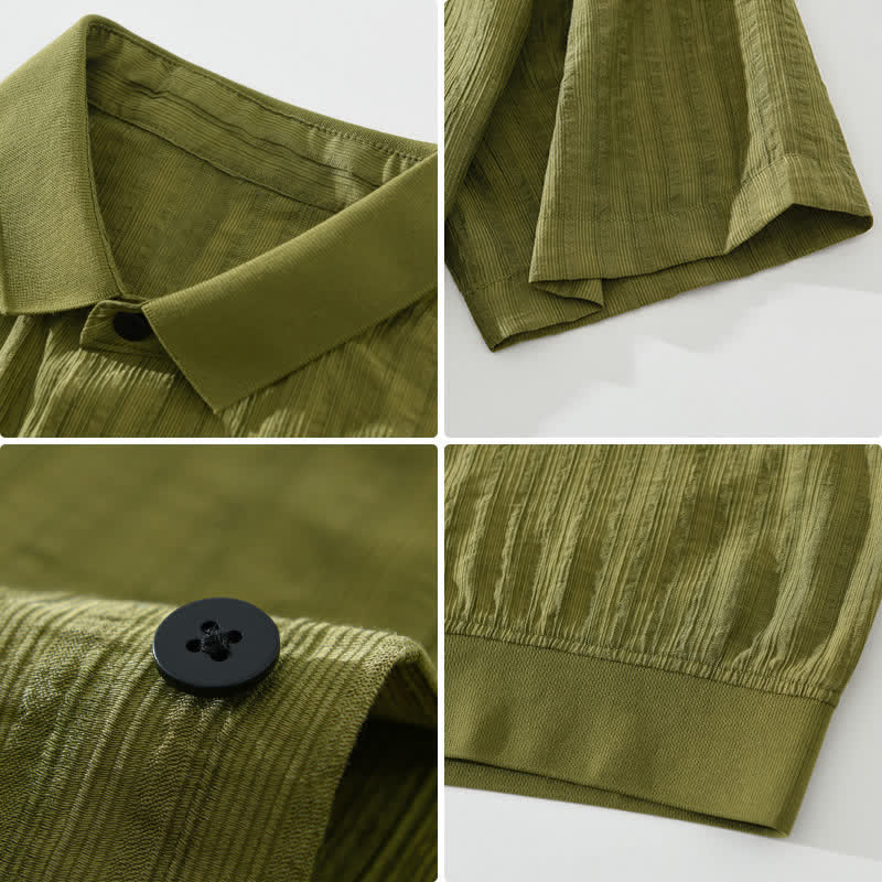 Nimara Ritual Summer Casual Minimalist Button-Up Solid Men's Shirts