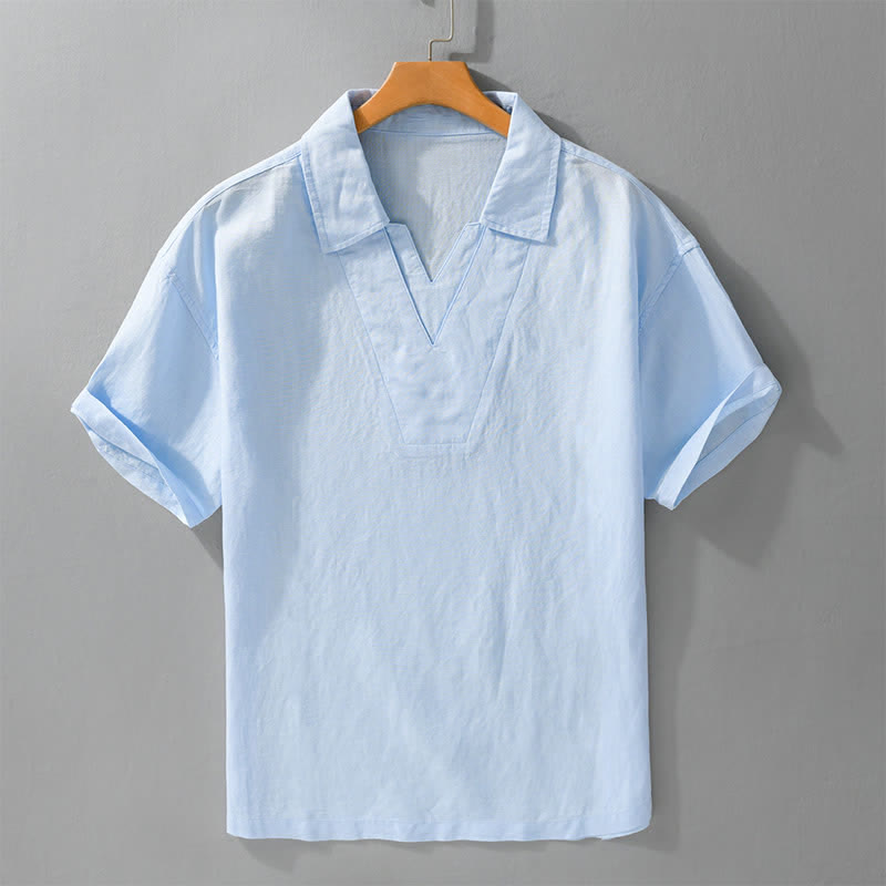 Nimara Ritual Summer Casual Minimalist Solid Men's Shirts