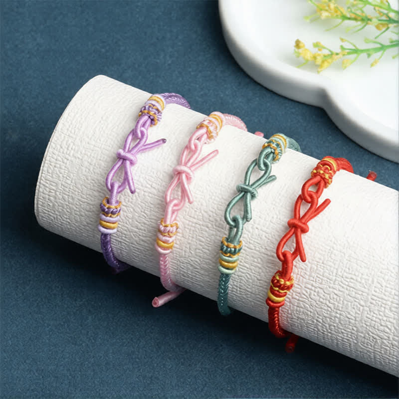 Nimara Ritual Hand Woven Butterfly Luck Adjustable Braided Cord Bracelet