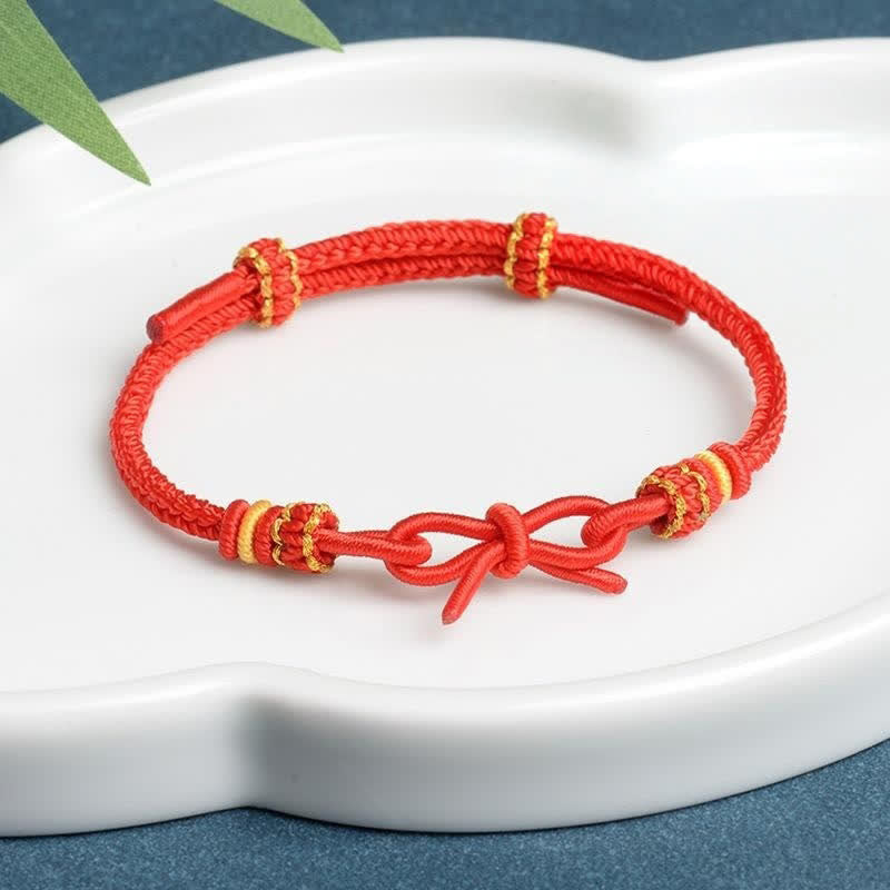 Nimara Ritual Hand Woven Butterfly Luck Adjustable Braided Cord Bracelet