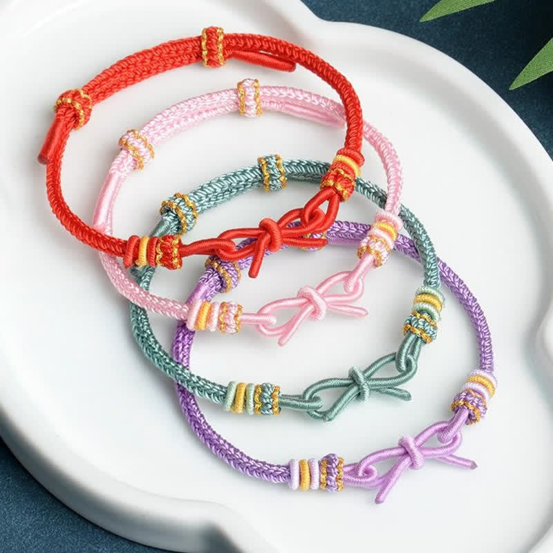 Nimara Ritual Hand Woven Butterfly Luck Adjustable Braided Cord Bracelet