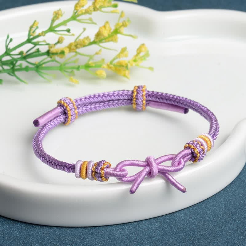 Nimara Ritual Hand Woven Butterfly Luck Adjustable Braided Cord Bracelet
