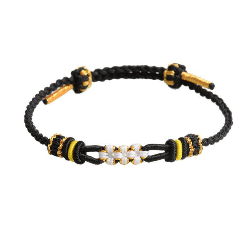 Nimara Ritual Handmade Peach Blossom Knot Adjustable String Luck Bracelet