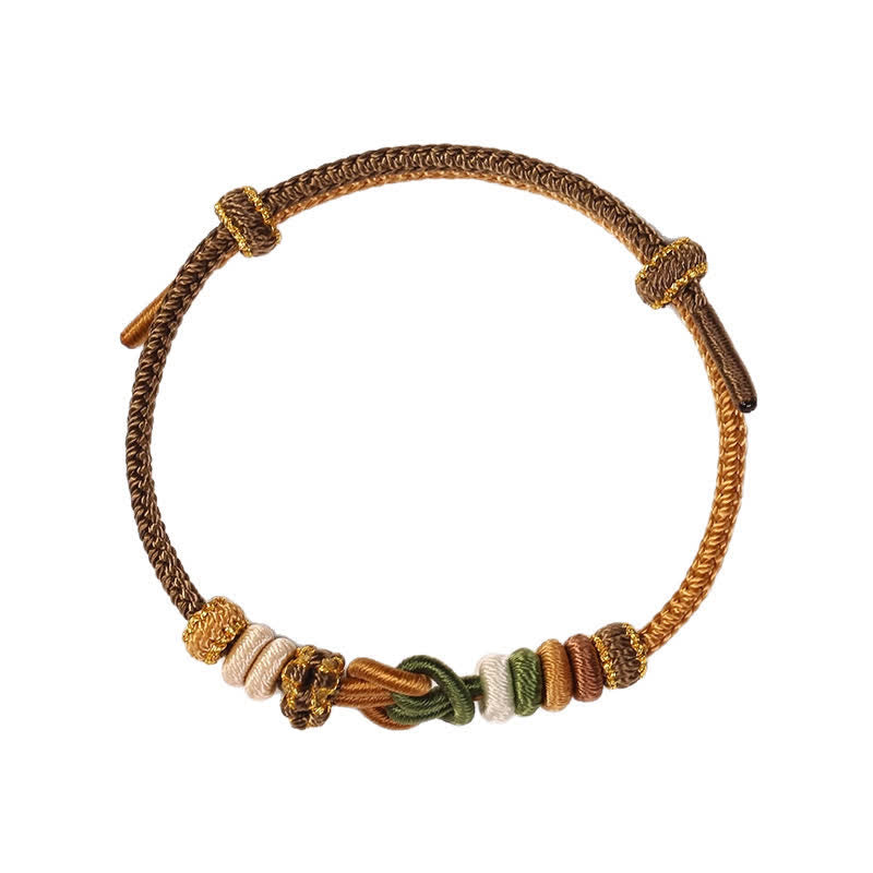 Nimara Ritual Hand-Woven "Prosperous Universe" Knotting Prosperity Multicolor Cord Bracelet