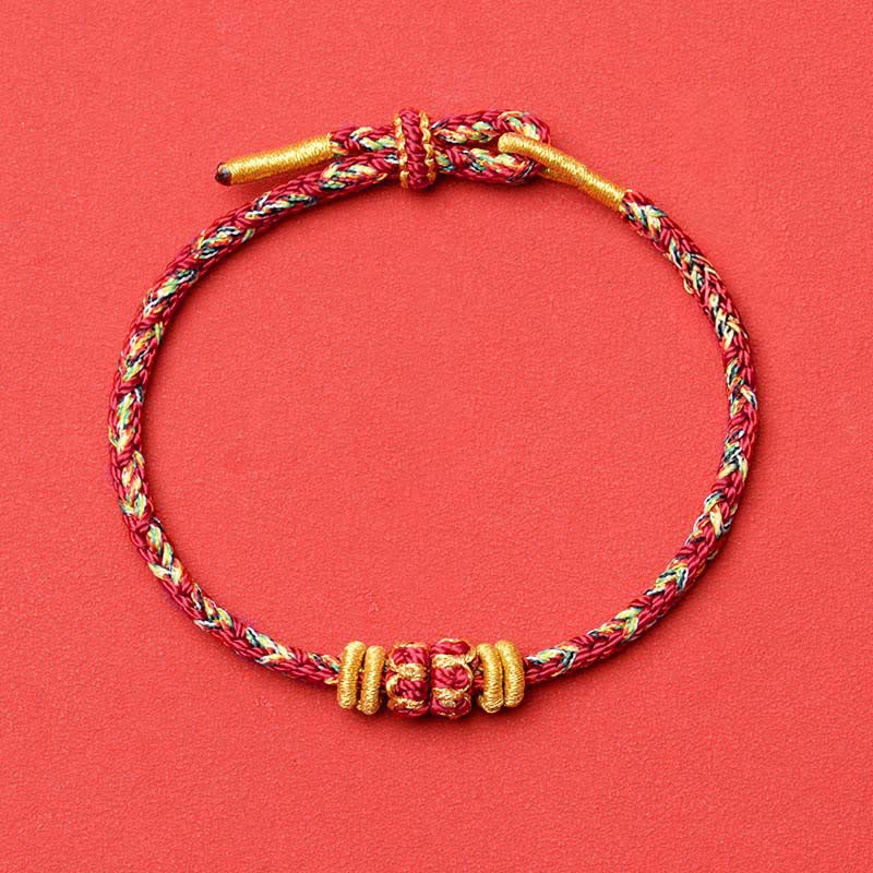 Nimara Ritual Hand-Woven Red String Koi Fish Flower Protection Bracelet