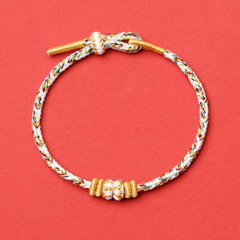 Nimara Ritual White Braided Rope Flower knowledge Bracelet