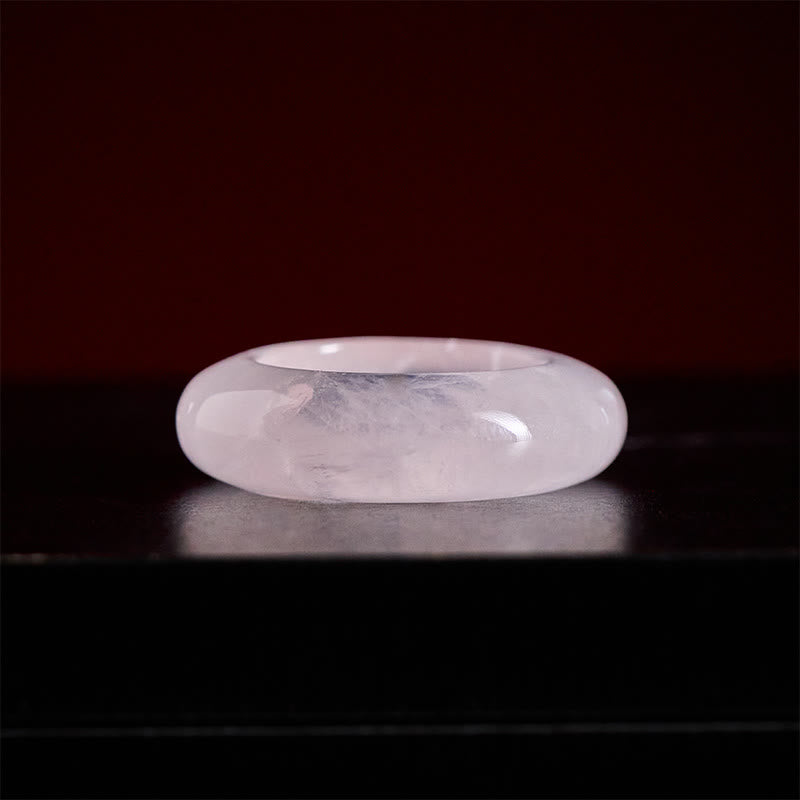 Nimara Ritual Natural Rose Quartz Loving Energy Healing Ring