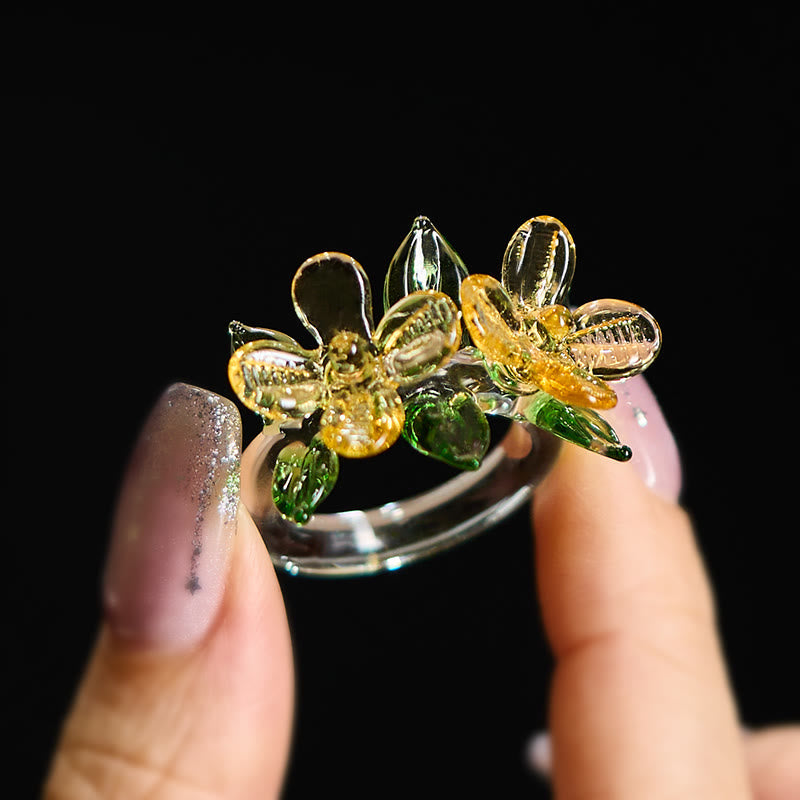 Nimara Ritual Liuli Osmanthus Flower Wisdom Ring