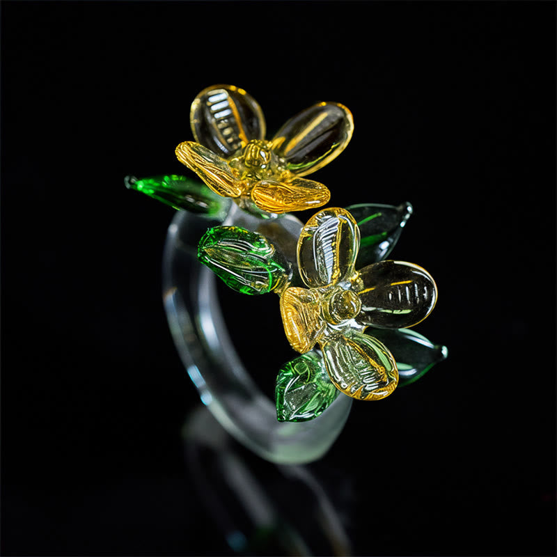 Nimara Ritual Liuli Osmanthus Flower Wisdom Ring