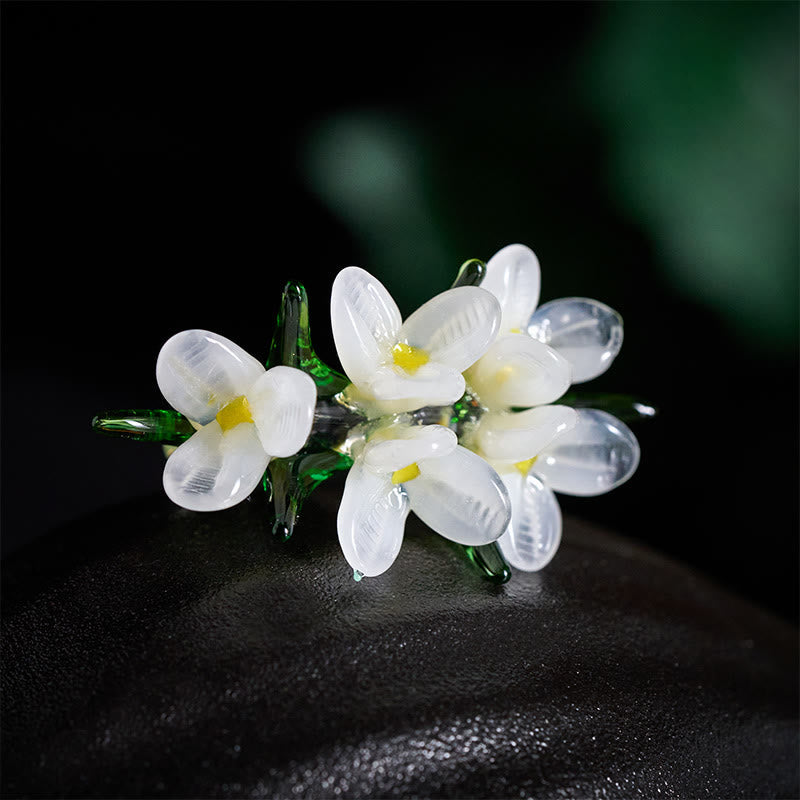 Nimara Ritual Liuli Pear Blossom Flower Wisdom Ring