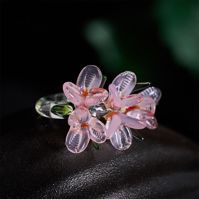Nimara Ritual Liuli Pear Blossom Flower Wisdom Ring