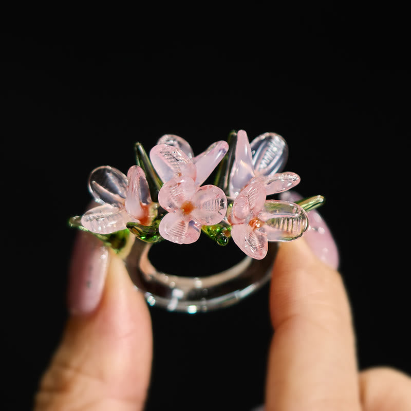 Nimara Ritual Liuli Pear Blossom Flower Wisdom Ring