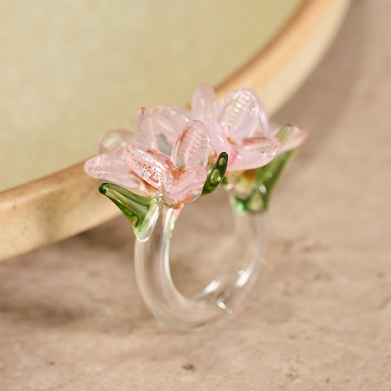 Nimara Ritual Liuli Pear Blossom Flower Wisdom Ring