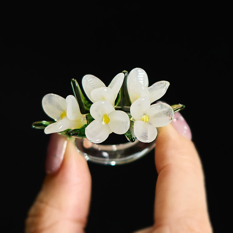 Nimara Ritual Liuli Pear Blossom Flower Wisdom Ring