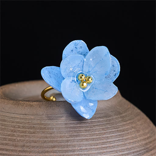 Nimara Ritual Liuli Hydrangea Flower Wisdom Ring