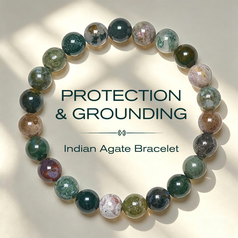 Nimara Ritual Natural Stone Sea Sediment Jasper Agate Protection Peace Bracelet