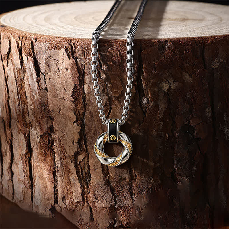 Protection and Wealth Copper Chinese Coin Electroplated Necklace