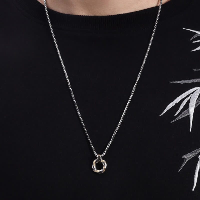 Protection and Wealth Copper Chinese Coin Electroplated Necklace