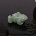 Wealth and Healing Natural Green Aventurine Clear Quartz Frog Crystal & Stone Decor