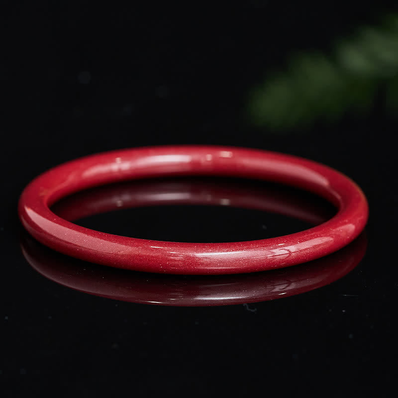 Nimara Ritual Cinnabar Plain Heart Sutra Calm Bracelet Bangle