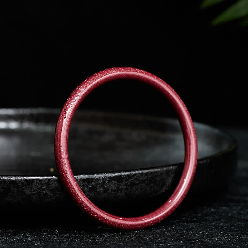 Nimara Ritual Cinnabar Plain Heart Sutra Calm Bracelet Bangle
