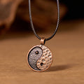 Nimara Ritual Vintage Yin Yang Alloy Leather Harmony Necklace Pendant