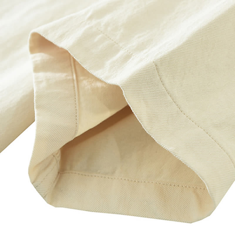 Nimara Ritual Summer Casual Vintage Line Design Button-Up Solid Men's Short Sleeve Shirts
