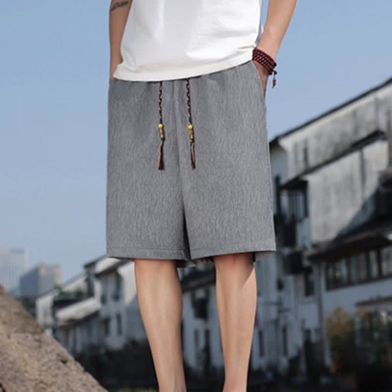 Nimara Ritual Summer Casual Drawstring Solid Bermuda Shorts Men's With Pockets