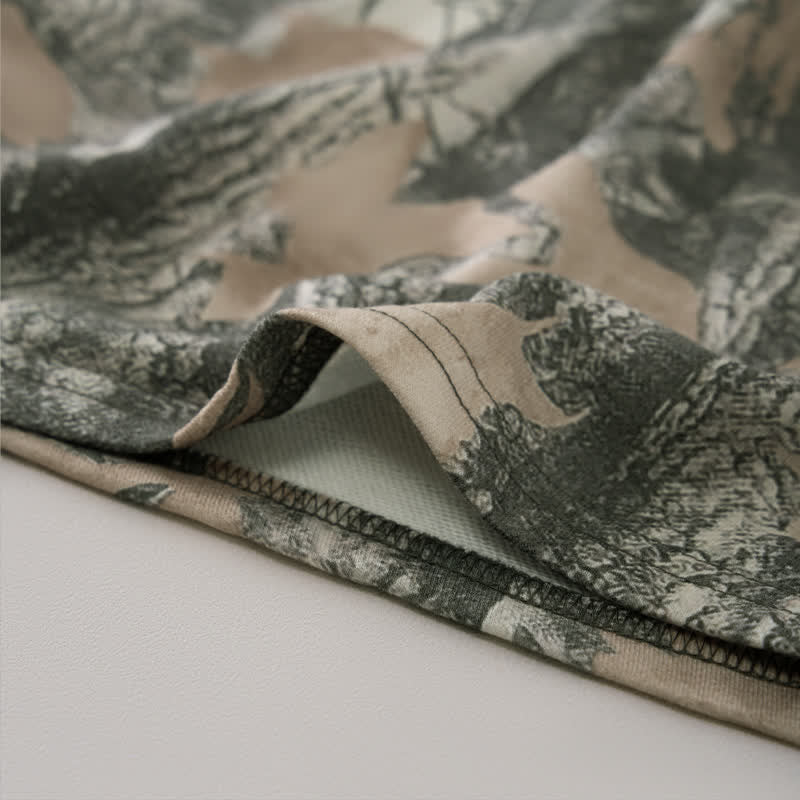 Nimara Ritual Summer Casual Drawstring Abstract Maple Leaf Women's Shorts With Pocket
