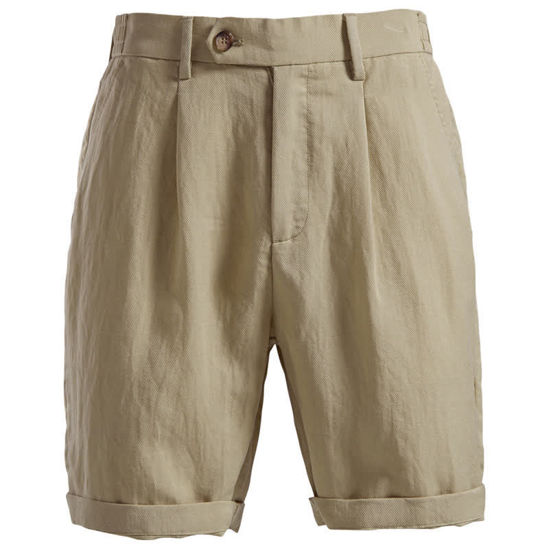 Nimara Ritual Summer Casual Classic Zipper Button Solid Bermuda Shorts Men's With Pockets