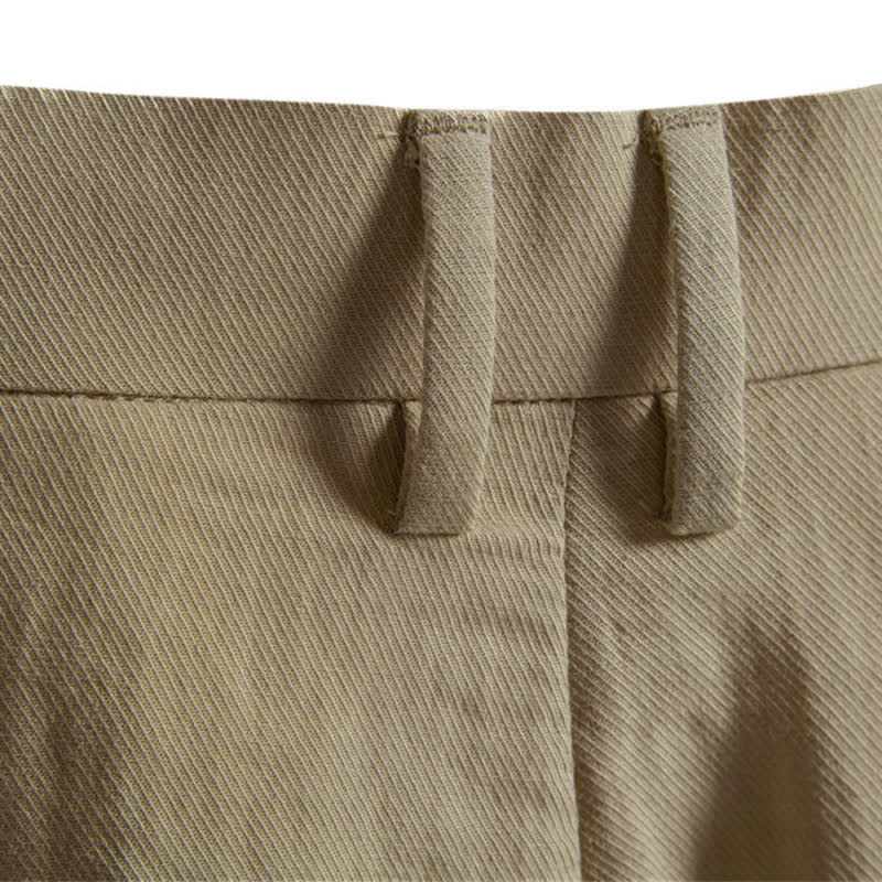 Nimara Ritual Summer Casual Classic Zipper Button Solid Bermuda Shorts Men's With Pockets