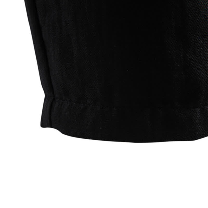 Nimara Ritual Summer Casual Classic Zipper Button Solid Bermuda Shorts Men's With Pockets
