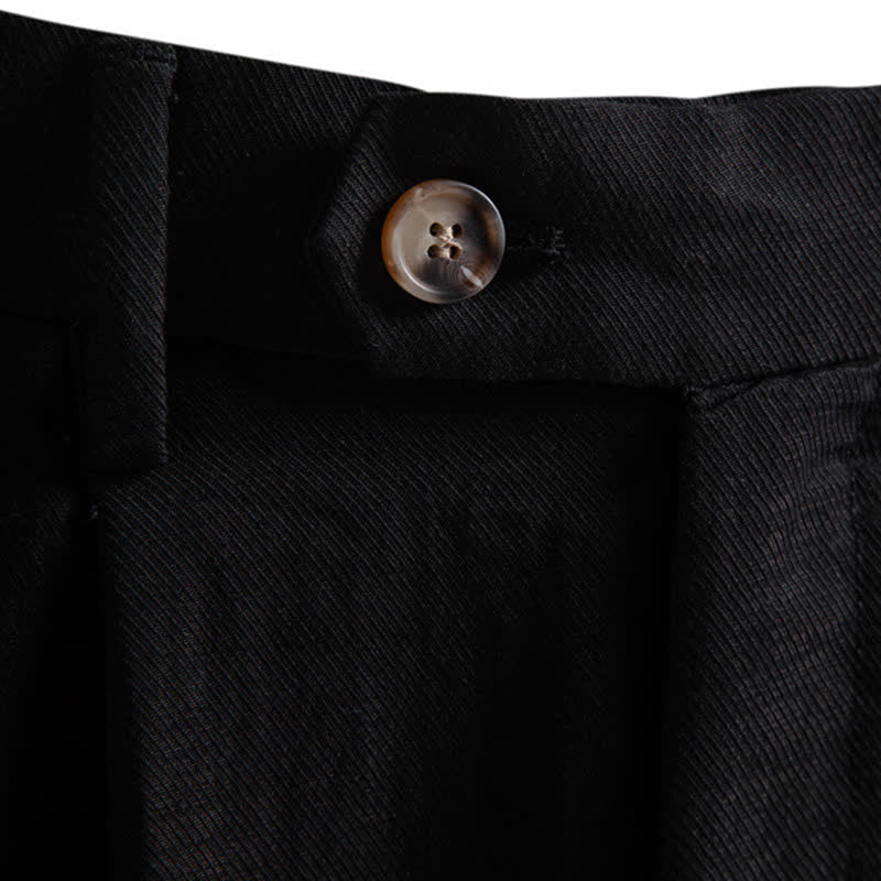 Nimara Ritual Summer Casual Classic Zipper Button Solid Bermuda Shorts Men's With Pockets