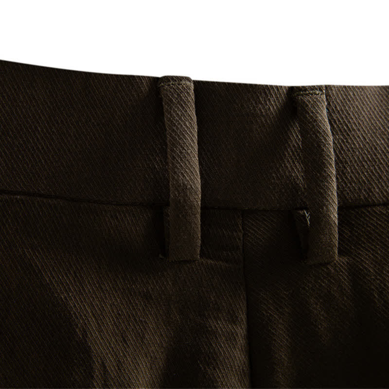 Nimara Ritual Summer Casual Classic Zipper Button Solid Bermuda Shorts Men's With Pockets