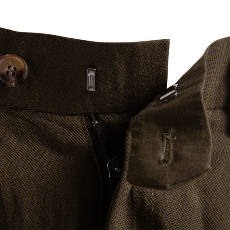 Nimara Ritual Summer Casual Classic Zipper Button Solid Bermuda Shorts Men's With Pockets