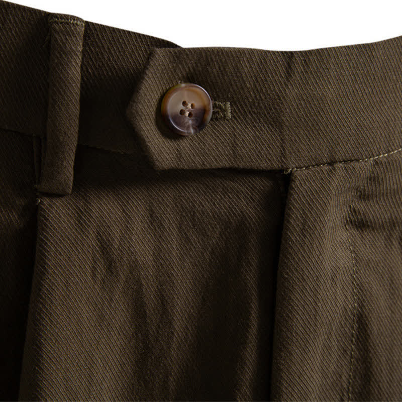 Nimara Ritual Summer Casual Classic Zipper Button Solid Bermuda Shorts Men's With Pockets