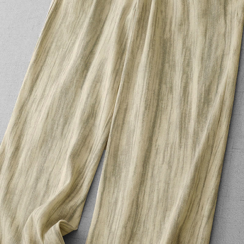 Nimara Ritual Summer Casual Drawstring Stripe Elastic Waist Women's Straight Leg Pants With Pockets
