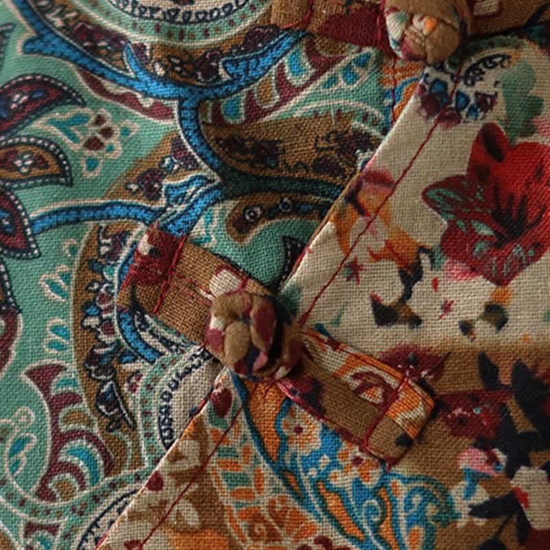 Nimara Ritual Summer Paisley Floral Women's Summer Sleeveless Dress With Pockets