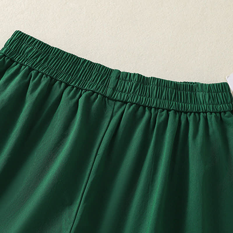 Nimara Ritual Summer Casual Decorative Buttons Solid Women's Shorts With Pockets