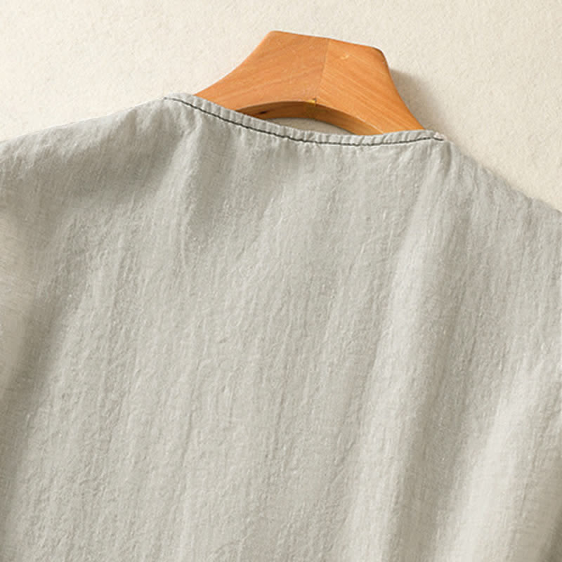 Nimara Ritual Summer Casual Minimalist Button-Up Solid Women's Sleeveless Shirts Tank Top With Patch Pocket
