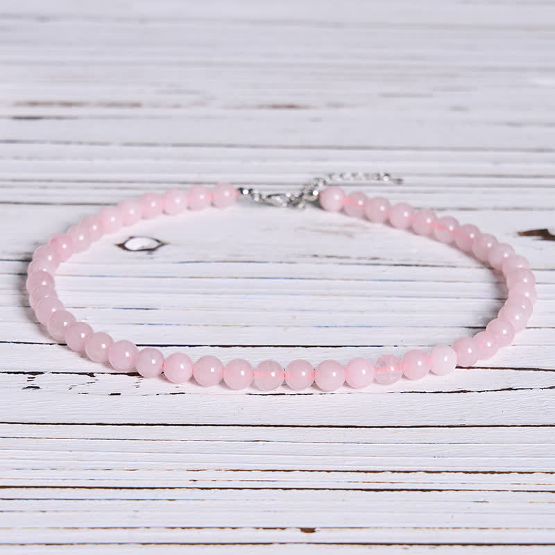 Nimara Ritual Natural Rose Quartz Bead Peace Necklace