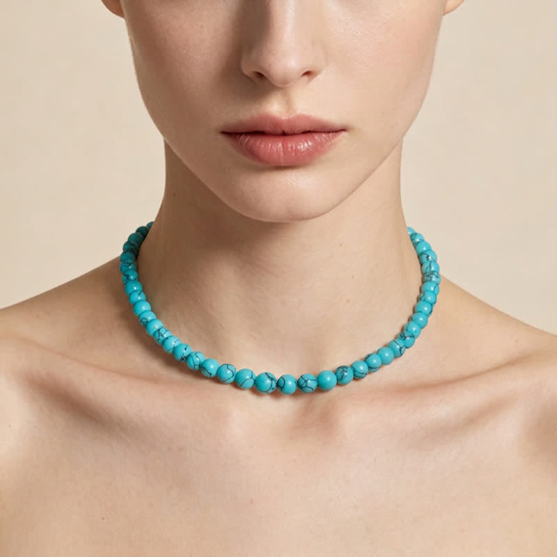 Nimara Ritual Natural Turquoise Bead Strength Necklace