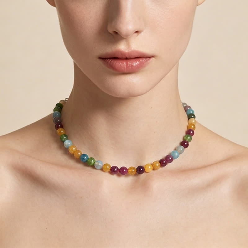 Nimara Ritual Natural Tourmaline Bead Wisdom Necklace